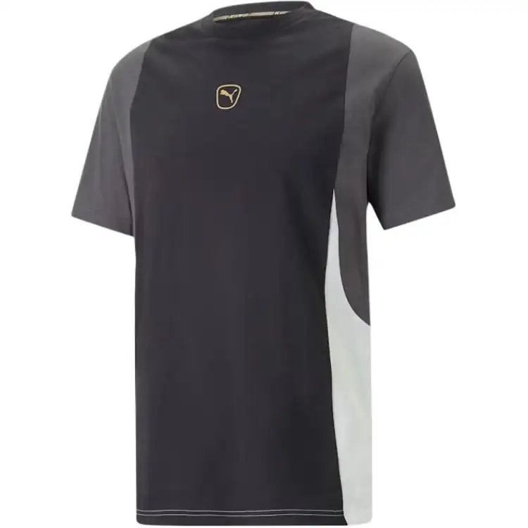 PUMA T Shirt Men's PUMA Black Shadow Gray PUMA White