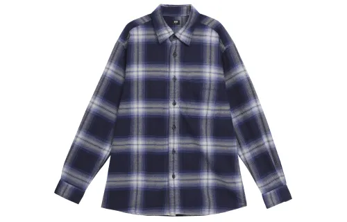 UNIQLO Shirts Unisex Sky Blue Lapel Thin Other