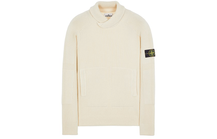 STONE ISLAND Sweaters Men's Beige Turtleneck Moderate Straight Fit