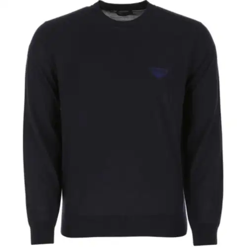 PRADA Sweaters Men's Blue Crew Neck Moderate Other