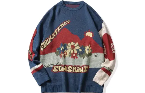 Guuka Sweaters Unisex Blue Crew Neck Moderate Other