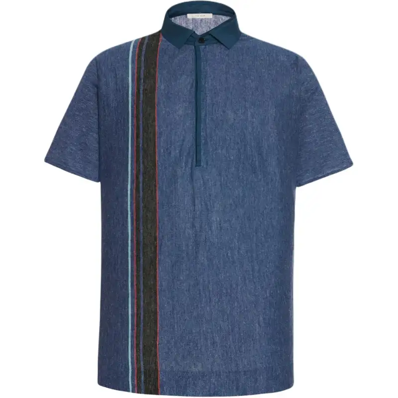 THE ROW SS24 Polo Shirt Men's Blue Tone