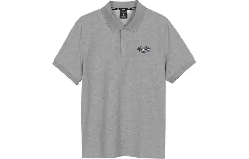 Skechers Polo Shirt Men's Medium Heather Gray