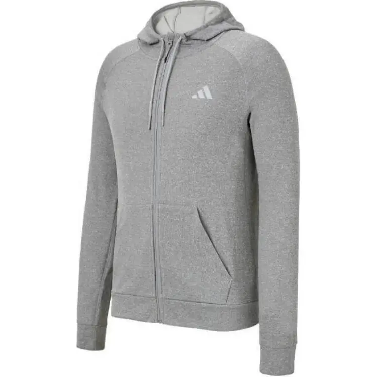 Adidas Game And Go Big Logo 3 Stripes Full Zip Hoodie