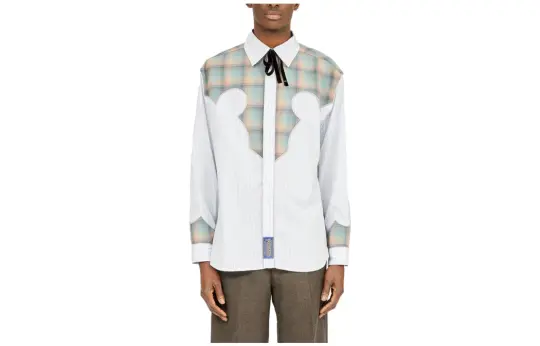 Maison Margiela Pendleton Striped Panelled Shirt