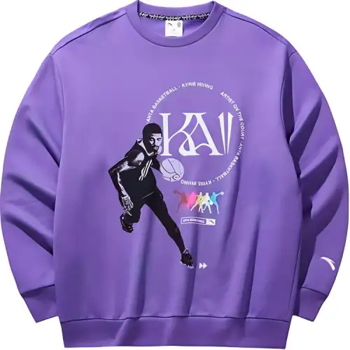 Anta Sports Life Collection Sweatshirt Men's Fluorescent Grape Purple