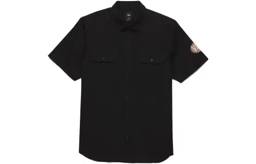 Vans Oval Logo Work Wear Buttondown Shirt Men's Black