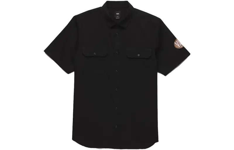 Vans Oval Logo Work Wear Buttondown Shirt Men's Black