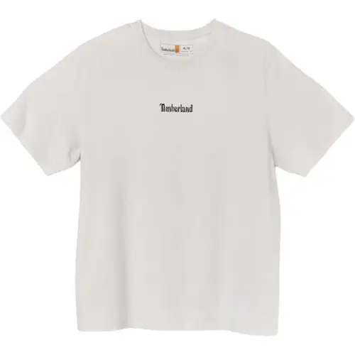 Timberland T Shirts Men's White Crew Neck Moderate