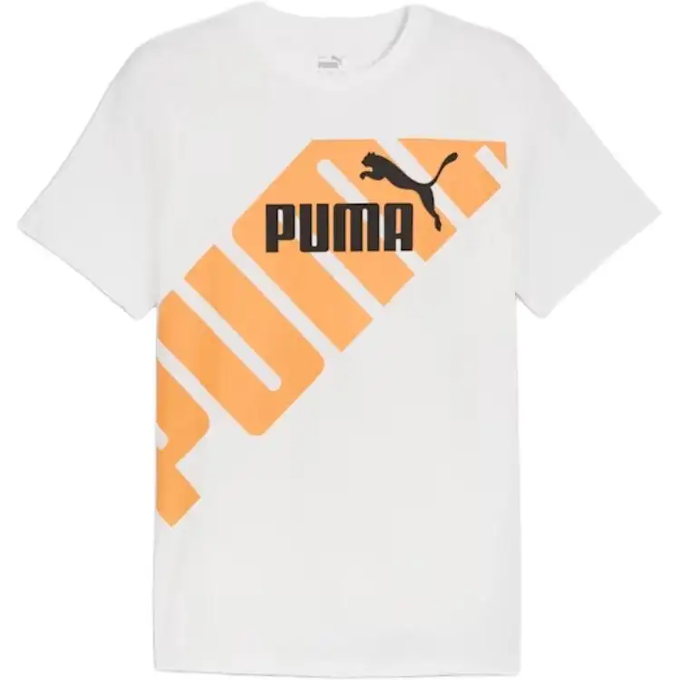 PUMA T Shirts Men's White Crew Neck Moderate Other