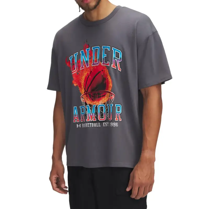 Under Armour Hoops T Shirt Men's Gray