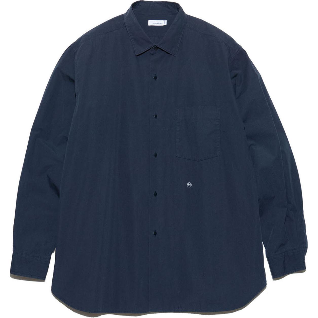 Рубашка nanamica nanamica FW24 (темный морской синий)