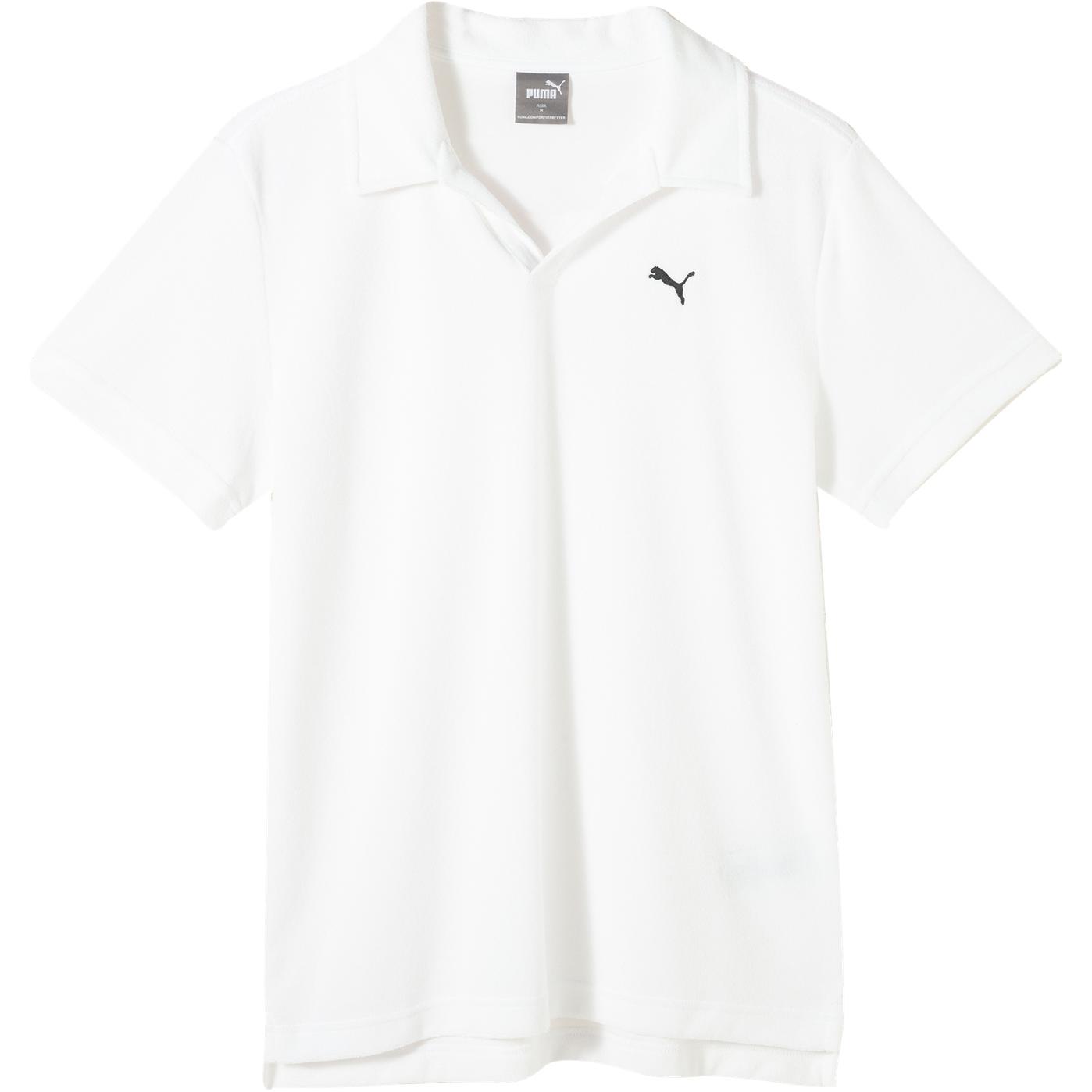 Мужская футболка PUMA Pile Open Polo (белая)