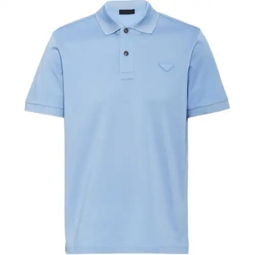 PRADA Piqué Polo Shirt Polo Shirt Men's Blue