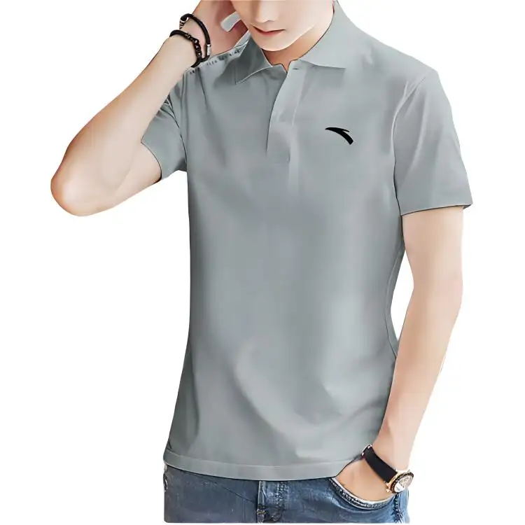 Anta Sports Life Collection Polo Shirt Men's Bean Gray