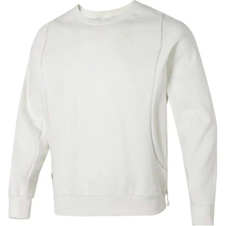 PUMA Sweatshirts Men's White Crew Neck Moderate Regular