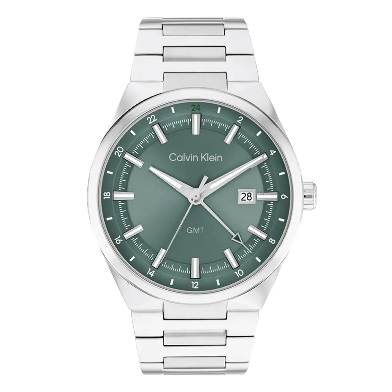 CALVIN KLEIN Wrist Watches Quartz Movement Steel Strap Green Dial Men's Watches