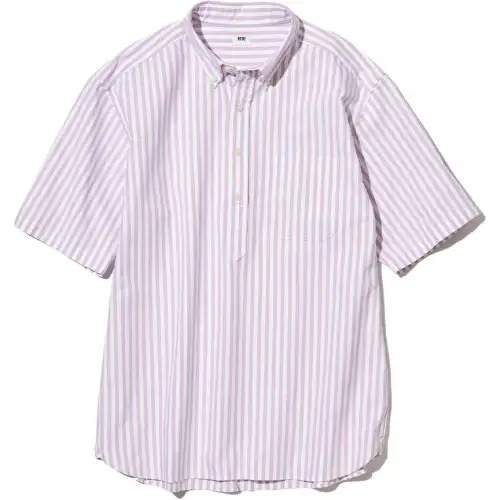 UNIQLO Shirt Men's Light Blue Purple