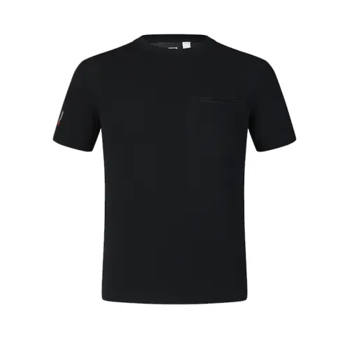 FILA T Shirts Men's Pitch Black Crew Neck Moderate Straight Fit
