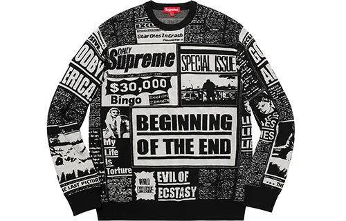 Supreme Newsprint Sweater