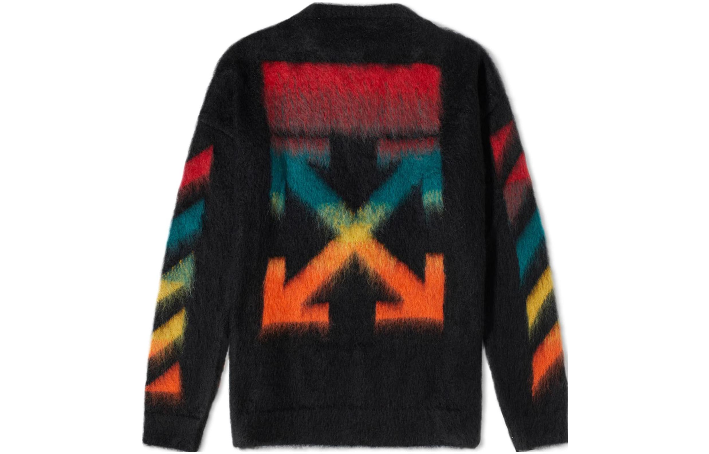 OFF-WHITE Arrows print brushed-effect jumper