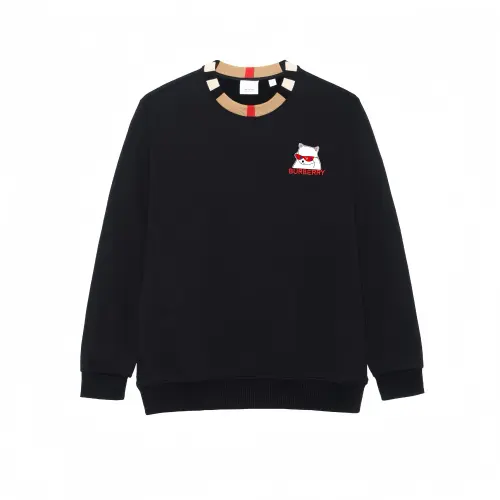Burberry Long Sleeved Sweatshirt Unisex Black