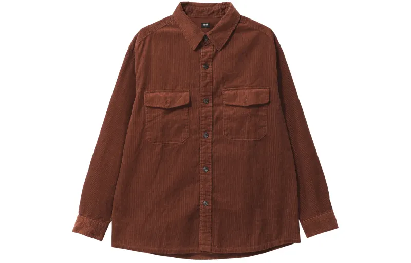 UNIQLO Shirts Unisex Orange Red 26 Moderate Workwear
