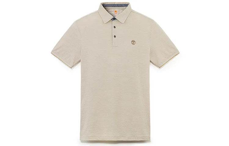 Timberland Polo Shirts Men's Liquorice Yellow Polo Collar Moderate Straight Fit