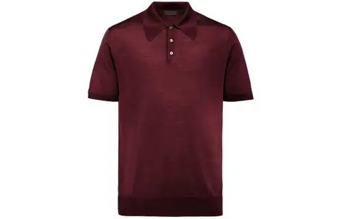 PRADA Polo Shirt Men's Burgundy