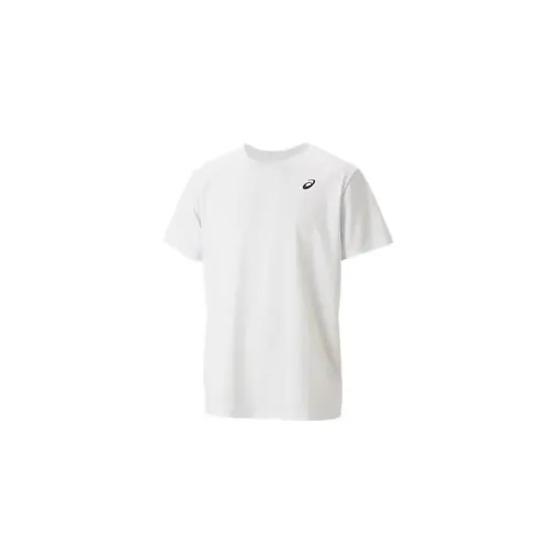 ASICS T Shirts Men's White Crew Neck Moderate