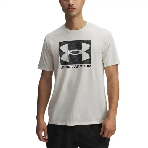 Under Armour Boxed ABC Camo T Shirt Men's Gray White