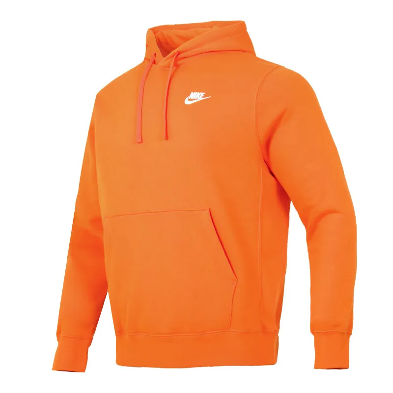 Nike Sweatshirts Men's Orange Hooded Moderate Regular