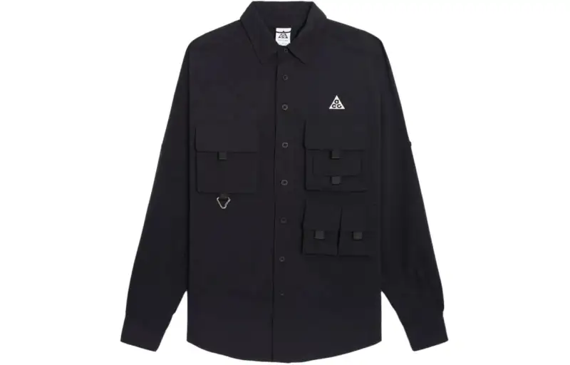 Nike Shirts Men's Black Lapel Moderate Other