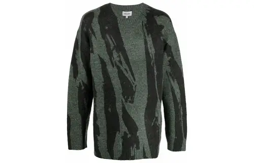 【Previous Season】abstract-print ribbed-trim jumper