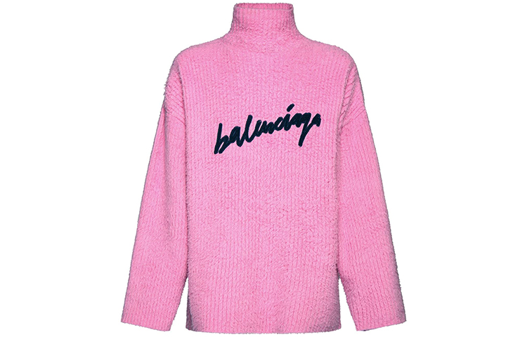 Balenciaga Sweaters Men's Pink Turtleneck Moderate Base Layer