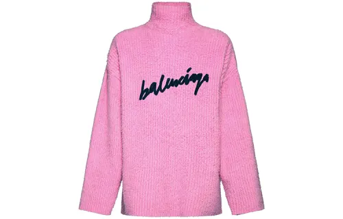 Balenciaga Sweaters Men's Pink Turtleneck Moderate Base Layer