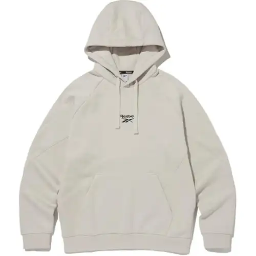 Reebok Sweatshirts Unisex Beige Hooded Moderate