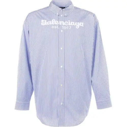 Balenciaga Shirt Regular Fit Men's Blue