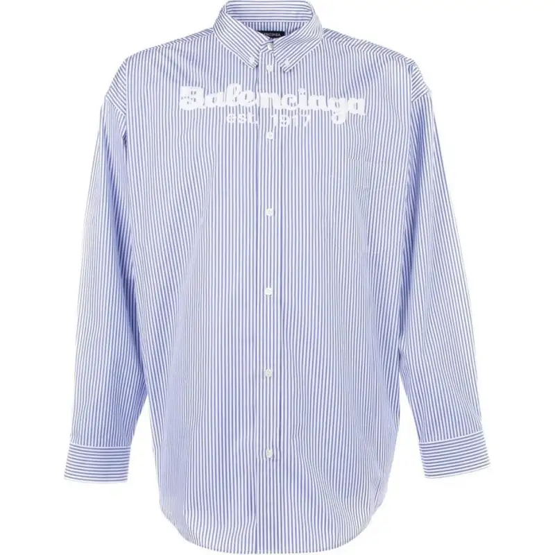 Balenciaga Shirt Regular Fit Men's Blue