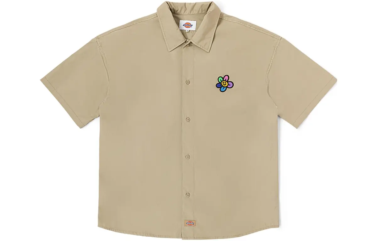 Dickies Shirts Men's Sand Pointed Collar Moderate Workwear