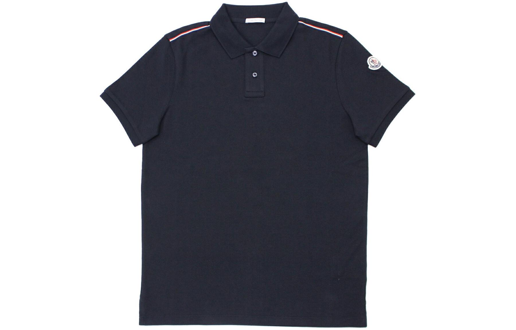 Мужская футболка Moncler Polo (черная)