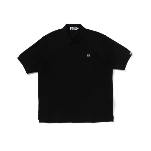 A BATHING APE Polo Shirts Men's Polo Collar Moderate Straight Fit