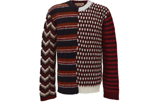 MARNI Sweaters Men's Multicolor Crew Neck Moderate Straight Fit