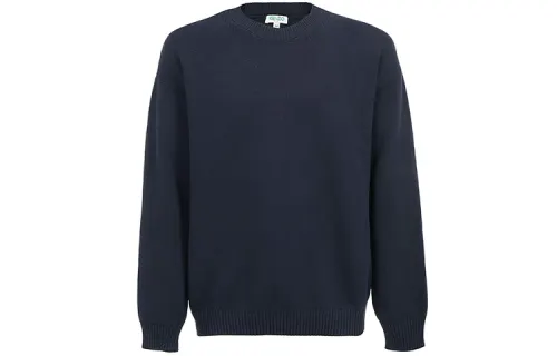 KENZO Letter Logo Sweaters Men's Dark Blue Crew Neck Moderate Other