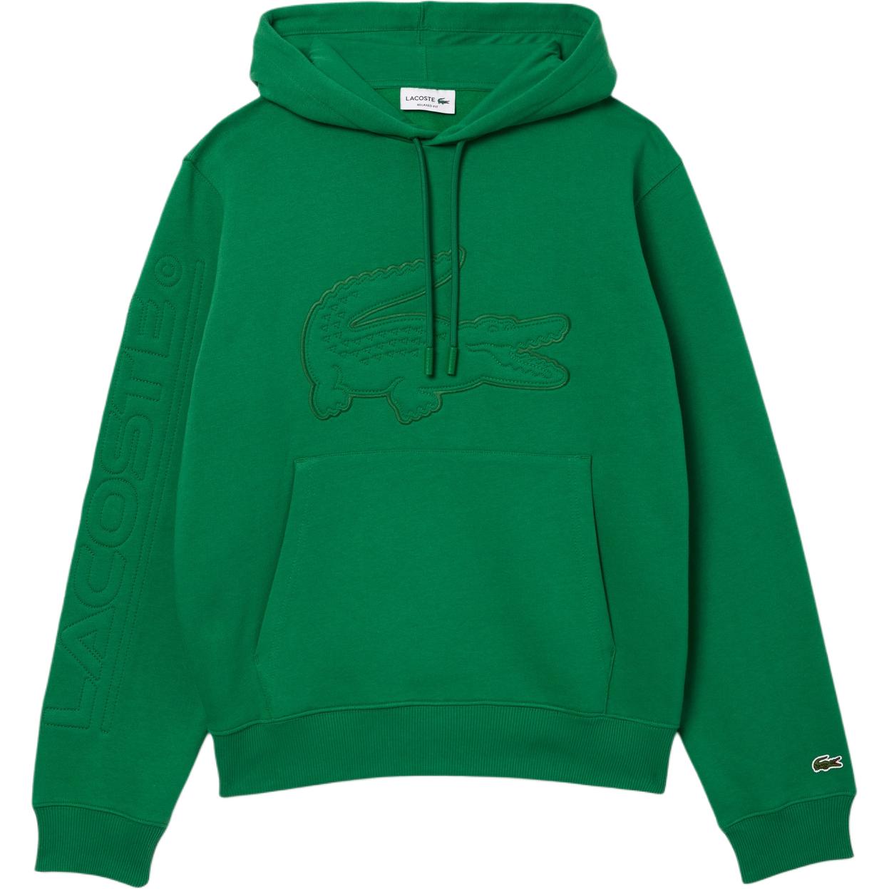 Мужское худи LACOSTE С вышивкой (зеленое)