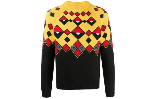 PRADA Sweaters Men's Yellow Crew Neck Moderate Other