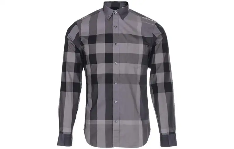 Burberry Shirts Men's Umber Lapel Moderate Other
