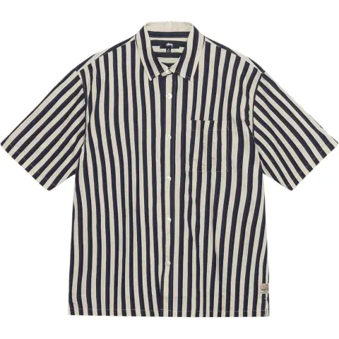 Stussy Boxy Flat Striped Hem Shirt