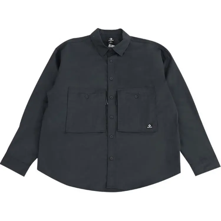 Converse Shirts Unisex Black Lapel Moderate Other
