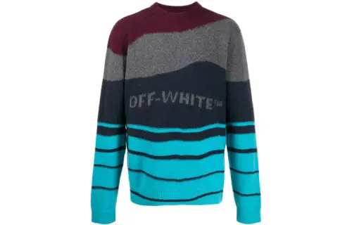 OFF WHITE Striped Knitted Jumper